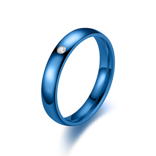 4MM diamond-encrusted spherical smooth surface engravable ring. Simple design couple ring. Manufacturer of large wholesale quantity and preferential treatment.