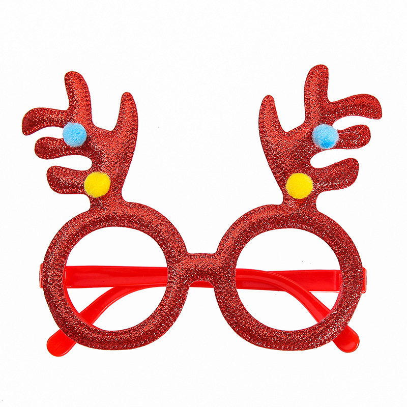 Marco de Lentes Navideños de Muñeco de Nieve y Cornamenta de Plástico para Fiesta de Navidad