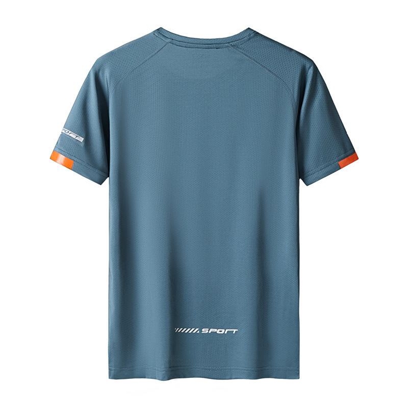 Transfronterizo Amazon verano de secado rápido camiseta de mangas cortas camiseta deportiva de hombre al aire libre gran elástica ropa de secado rápido de mangas cortas