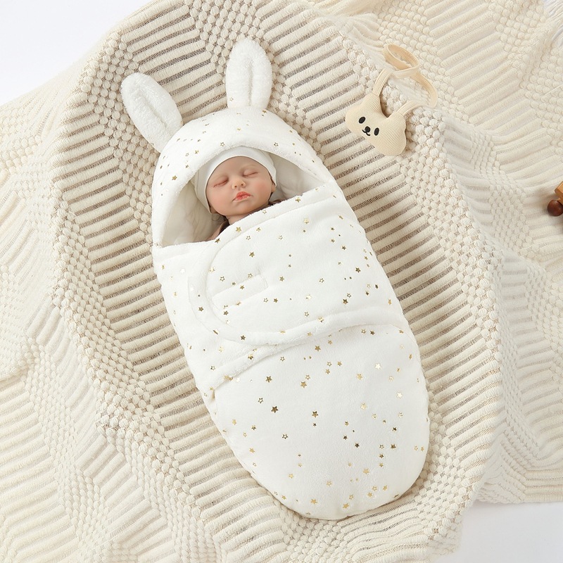 Baby Blanket Cross-Border Newborn Swaddling Baby Anti-Jump Blanket Baby Sleeping Bag Autumn and Winter Thickened Blanket