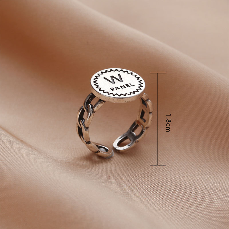 Korean version Dongdaemun Taeyin Castle ring, a retro, aged, individualistic, and cool style open ring accessory on Instagram pic 8