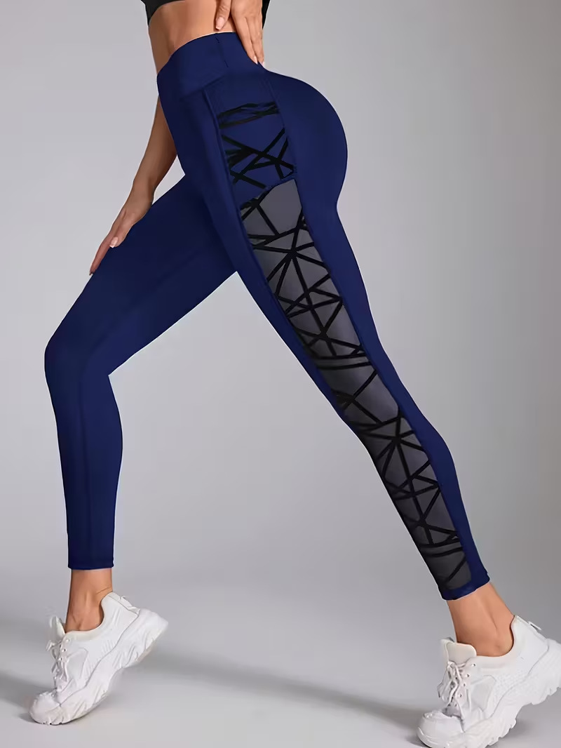 Nuevos pantalones deportivos al aire libre de nueve puntos, pantalones de malla de bolsillo, pantalones de malla de bolsillo, mujeres image 8