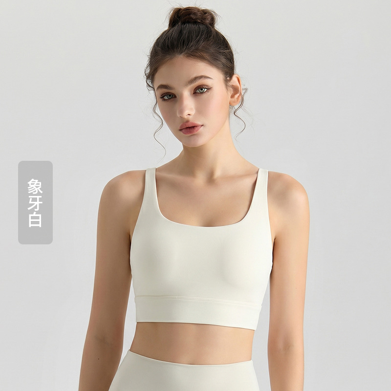Nuevo sujetador deportivo de Weiman, top de yoga transpirable sin broches para verano, sujetador deportivo con espalda hermosa y tiras cruzadas huecas