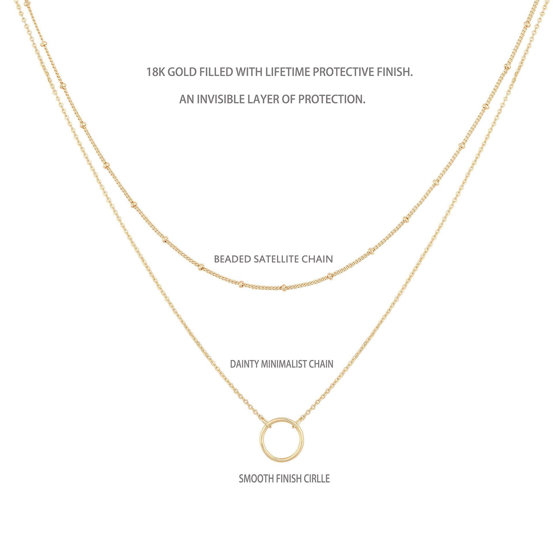 7g Weight Layered Necklaces Classification Daily Occasion Stainless Steel, Titanium Steel Material Circle Pattern Women'S Gender Plating Design Simple Style Style Simple Style Circle Stainless Steel Titanium Steel Plating Layered Necklaces 12