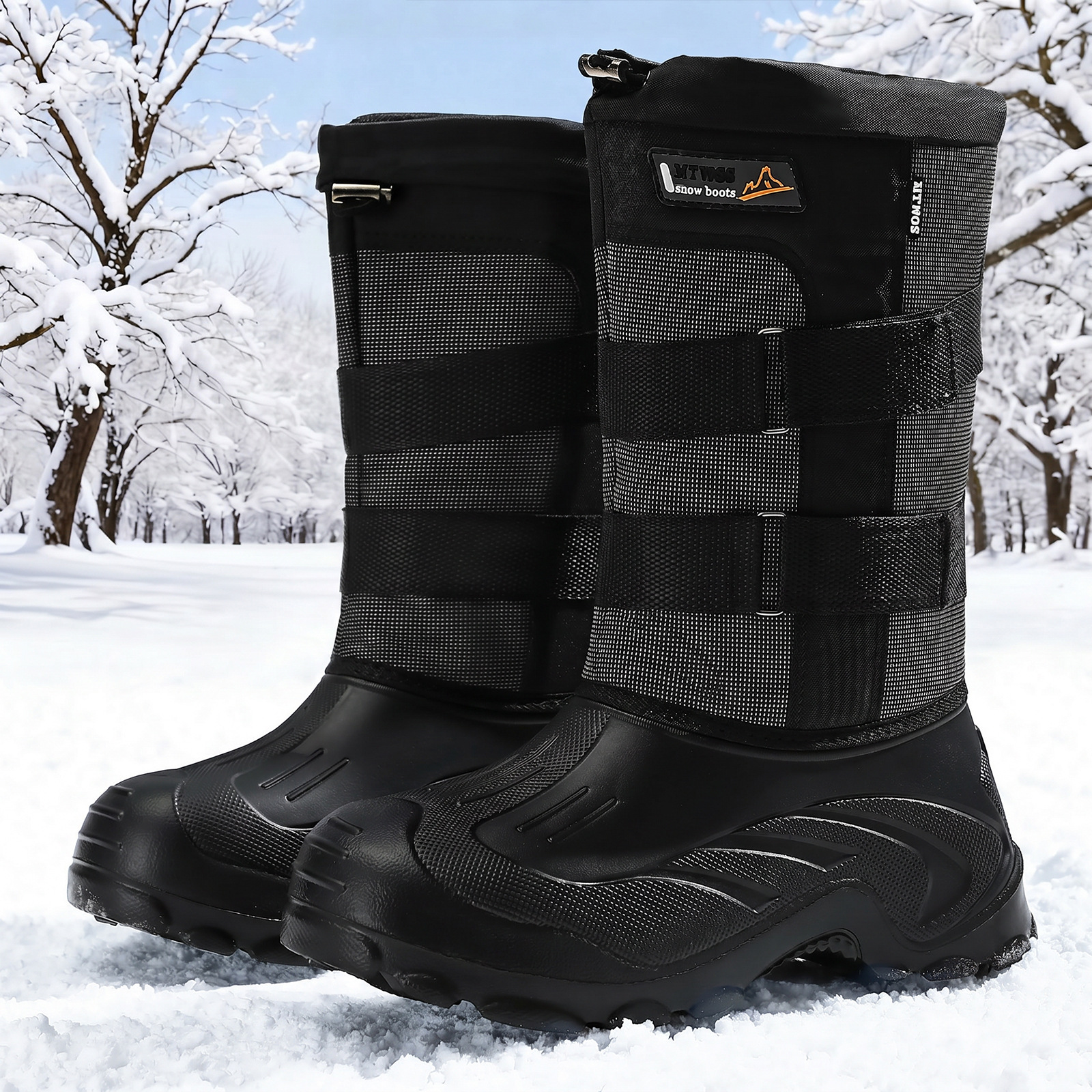 Calentamiento de algodón grueso zapatos de hombre zapatos de pesca al aire libre invierno EVA zapatos de nadar botas de nieve cómodas a prueba de frío