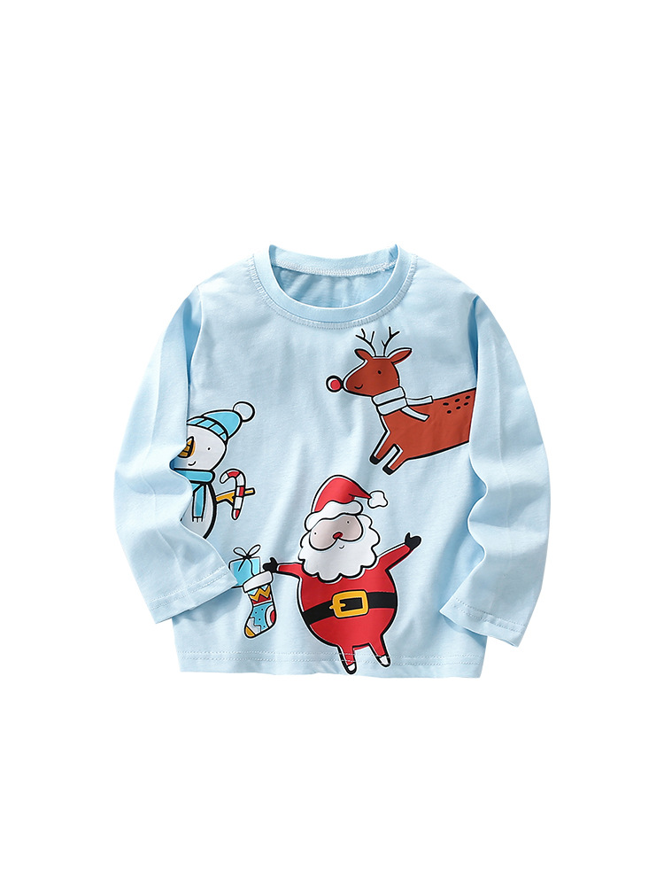 Cross-border malwee camiseta para niños, ropa de otoño nueva camiseta europea y americana para niños guapo, camiseta de cuello redondo, camiseta de manga larga