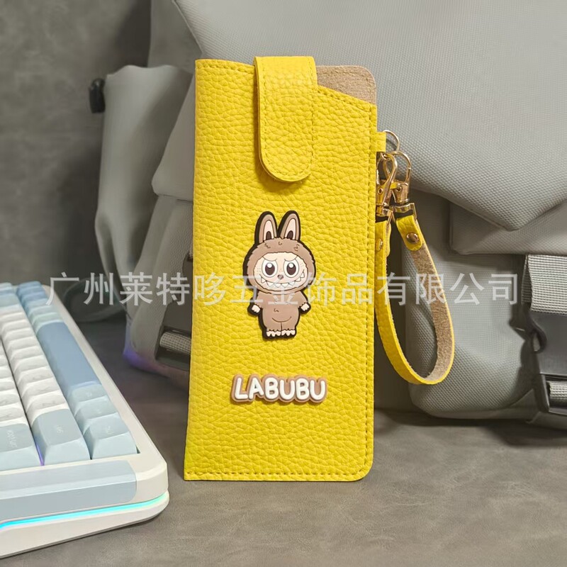 现货卡通拉布布皮革眼镜包挂绳款太阳镜墨镜收纳包PU皮挂包眼镜袋|undefined