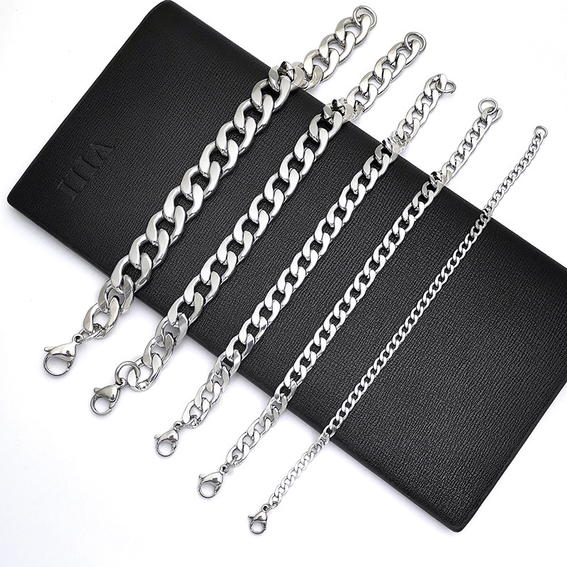 Personalized Men's Stainless Steel Bracelet Titanium Chain_voghion.com