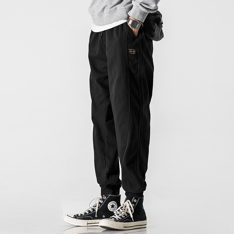 Monos de marca de moda Primavera y otoño de los hombres nuevos pantalones casuales atados al tobillo estilo coreano sueltos Pantalones deportivos flacos de moda para todos los partidos