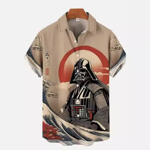 2024 New Hawaiian Shirt Men's Star Wars Shirt Walker Print Men's and Women's Short Sleeve Shirt 2024 New Hawaiian Shirt Men's Star Wars Shirt Walker Print Men's and Women's Short Sleeve Shirt