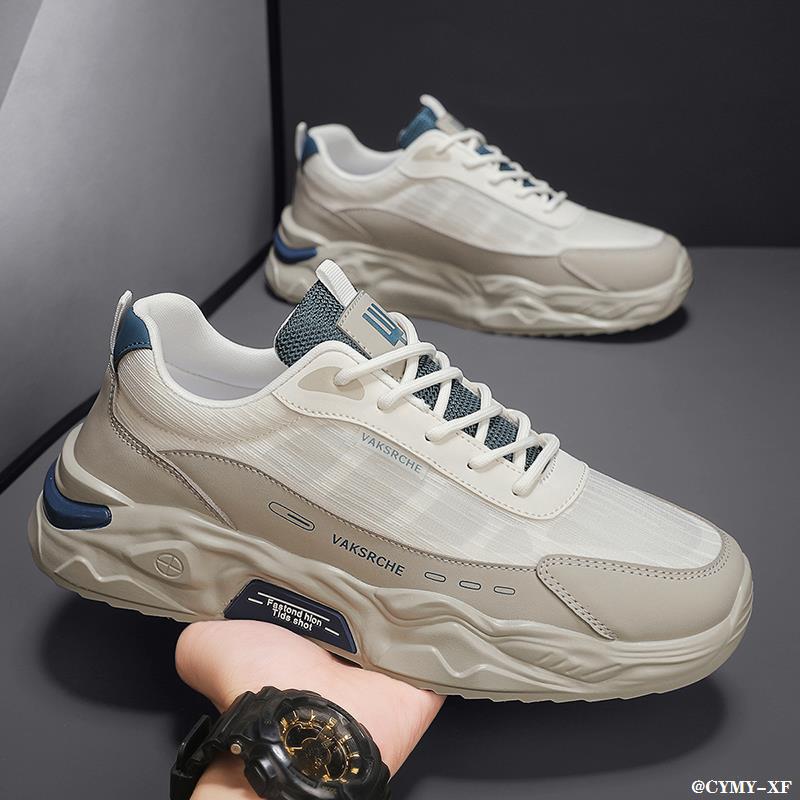 Zapatos de hombre 2024 otoño nuevo estilo de malla transpirable de corte bajo ligero tendencia salvaje zapatos deportivos casuales zapatos de papá para hombre