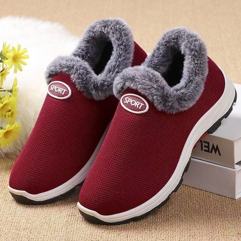 Zapatillas de algodón de invierno con tendón de vaca, nuevos zapatos de algodón cálidos y gruesos, zapatos de algodón impermeables para el hogar.