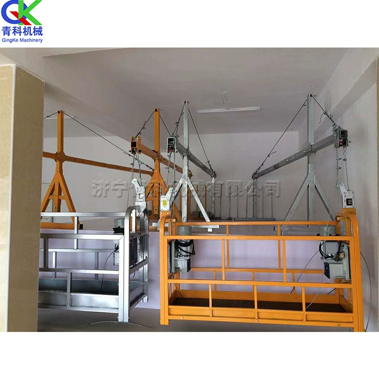 Строительная инженерная высотная подъемная корзина с одинарной колонной и двойным кабинным подъемником для наружной отделки стен, оцинкованная корзина