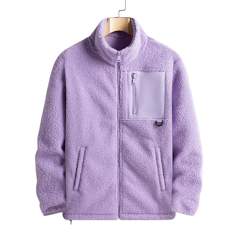 Nuevo abrigo de peluche de moda al aire libre, moda para hombres y mujeres, tela a prueba de viento, ropa de peluche casual para parejas