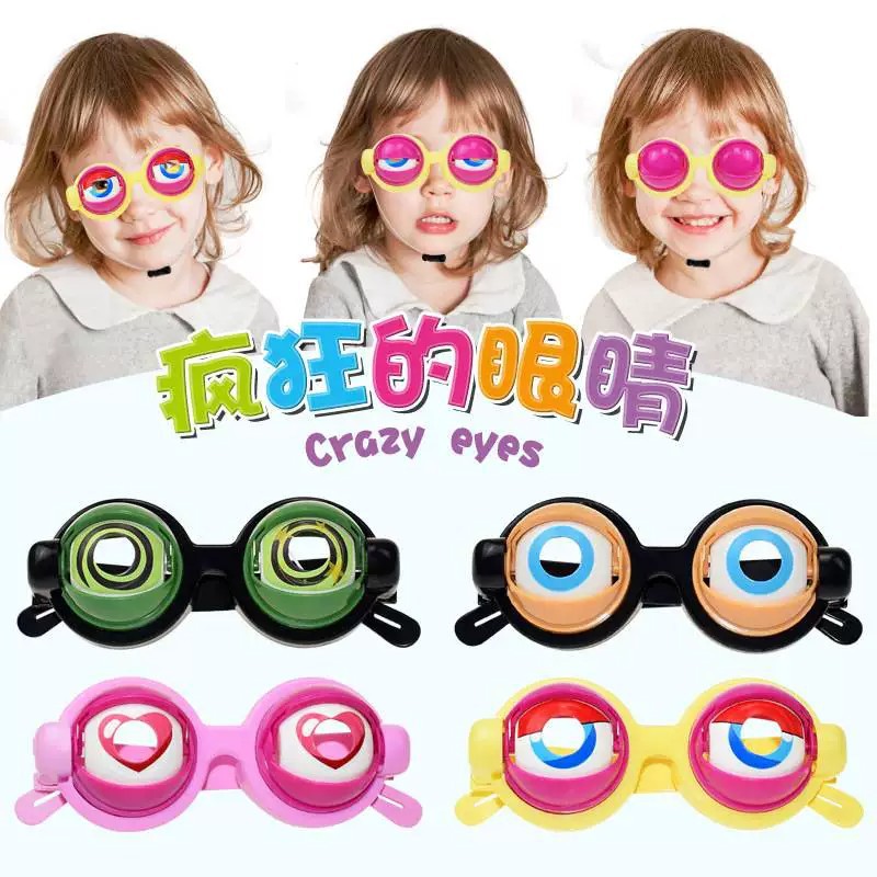 Ojos locos, gafas extrañas, parpadeos creativos, estilos de fiestas, accesorios de hechicería, selfies, atmósfera divertida, sensores.