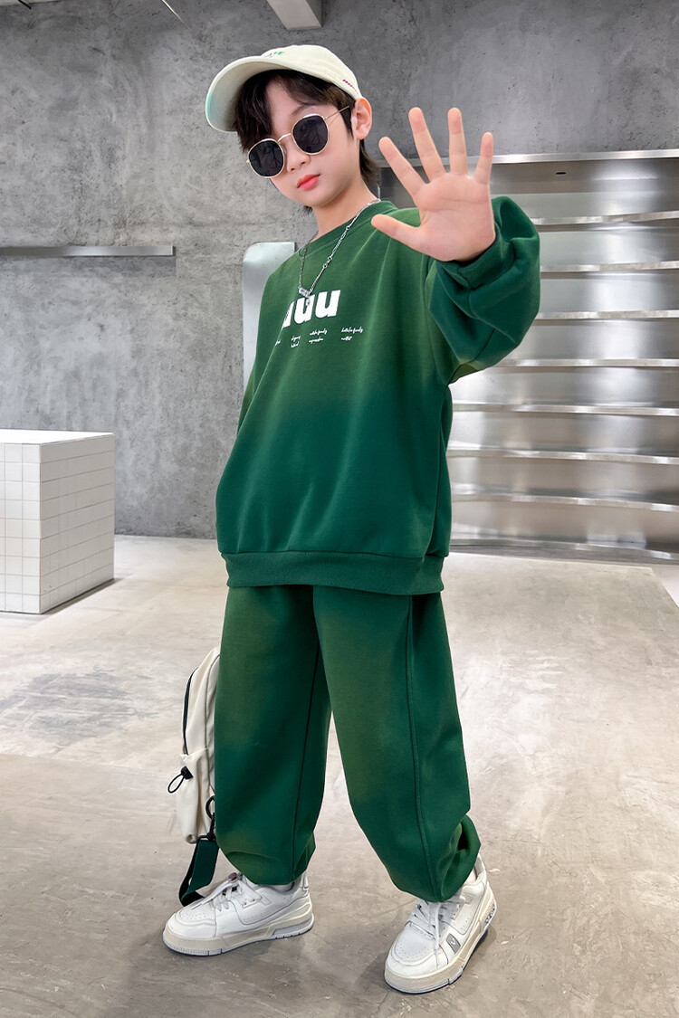 Pojkars hängande färgsats 2023 vår höst nya trendiga barntröjor i två delar, Big Boy Pippy och_voghion.com