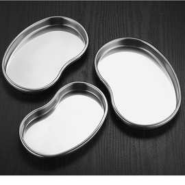 304不锈钢腰子盘腰盘弯盘肾形盘消毒盘手术托盘脓盘加厚防碘伏