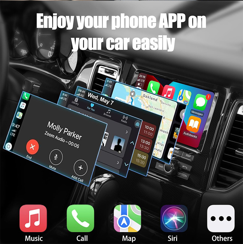 Cross-Border Wireless Carplay Box Upgrade Android Smart Car-Machine Interconnection Module Car Carplay Printed Logo