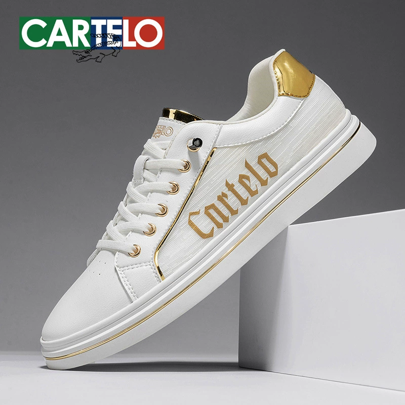 CARTELO/卡帝乐鳄鱼 Summer universal white sneakers for leisure, white shoes