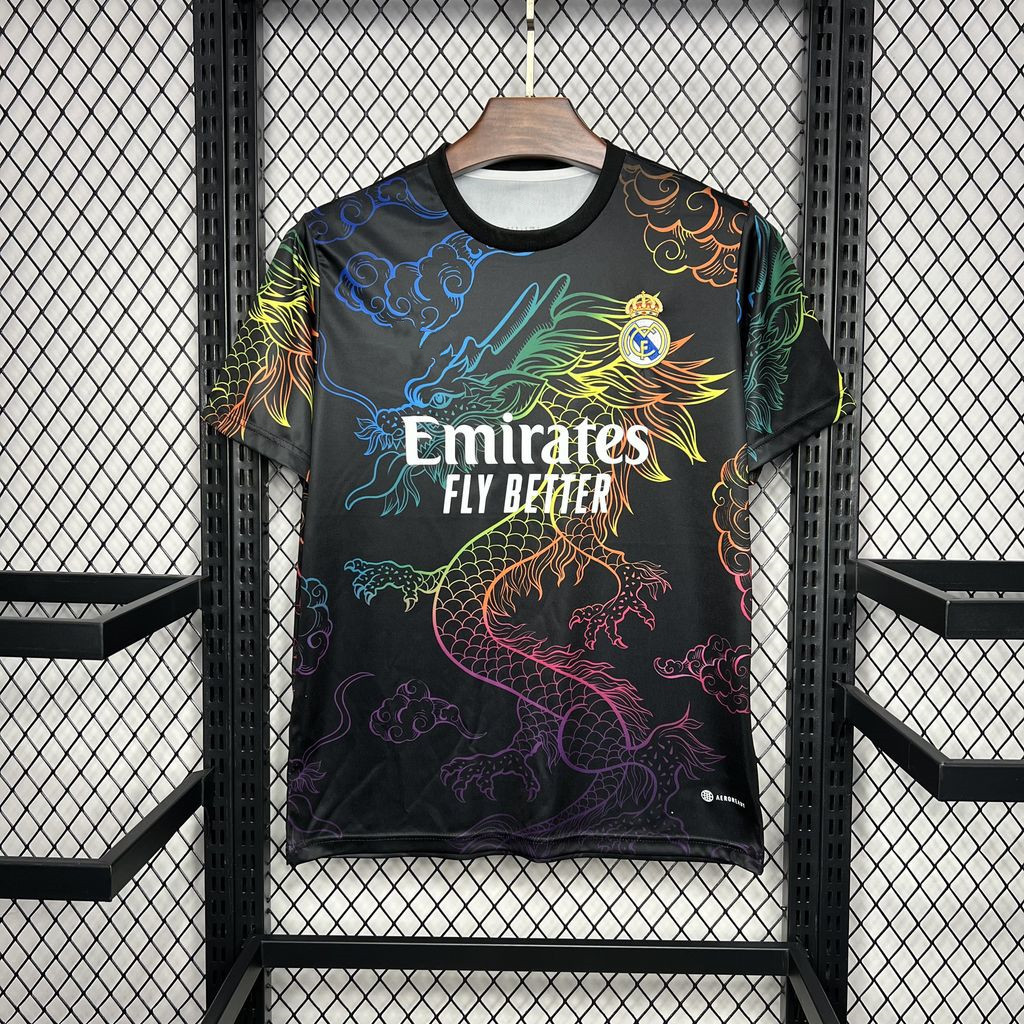 2425 Real Madrid Cuello redondo Hey Dragón Negro