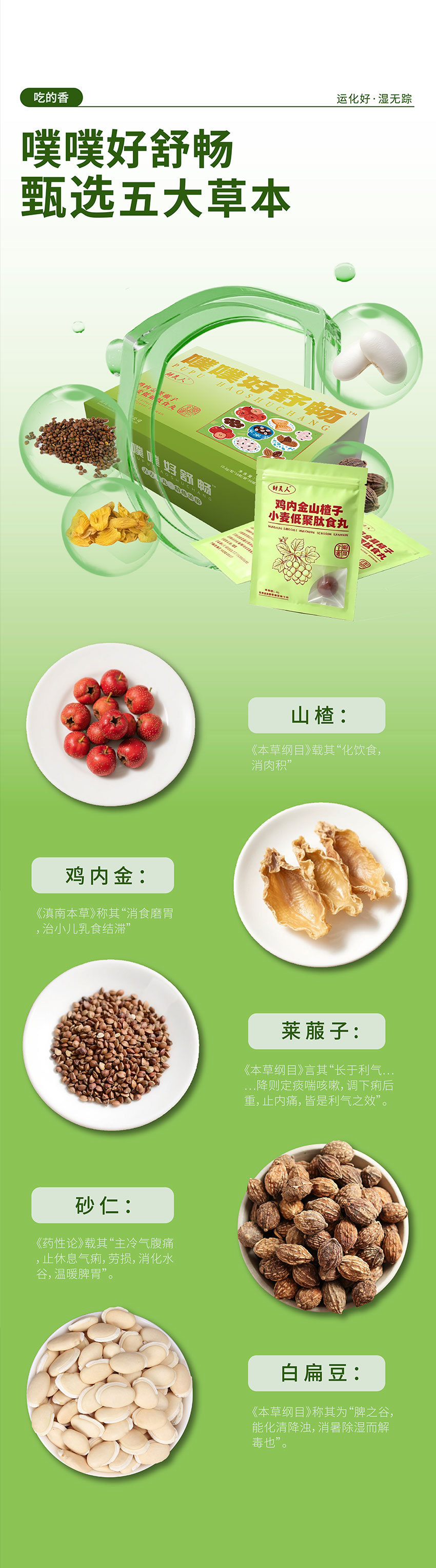 Ji Nei Jin Shan Mai Digestive Herbal Pills 60g Chicken Gizzard Hawthorn Wheat Peptide Wellness Food specifications