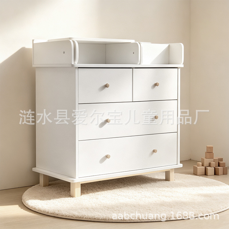 Newborn baby care table, multifunctional solid wood baby changing table, bedroom drawer cabinet, storage cabinet, in stock at the factory