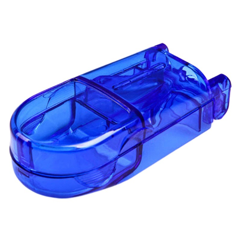 Caja cortadora de pastillas de plástico transparente transfronteriza, caja divisora de pastillas para personas mayores, cortador y divisor de pastillas portátil.