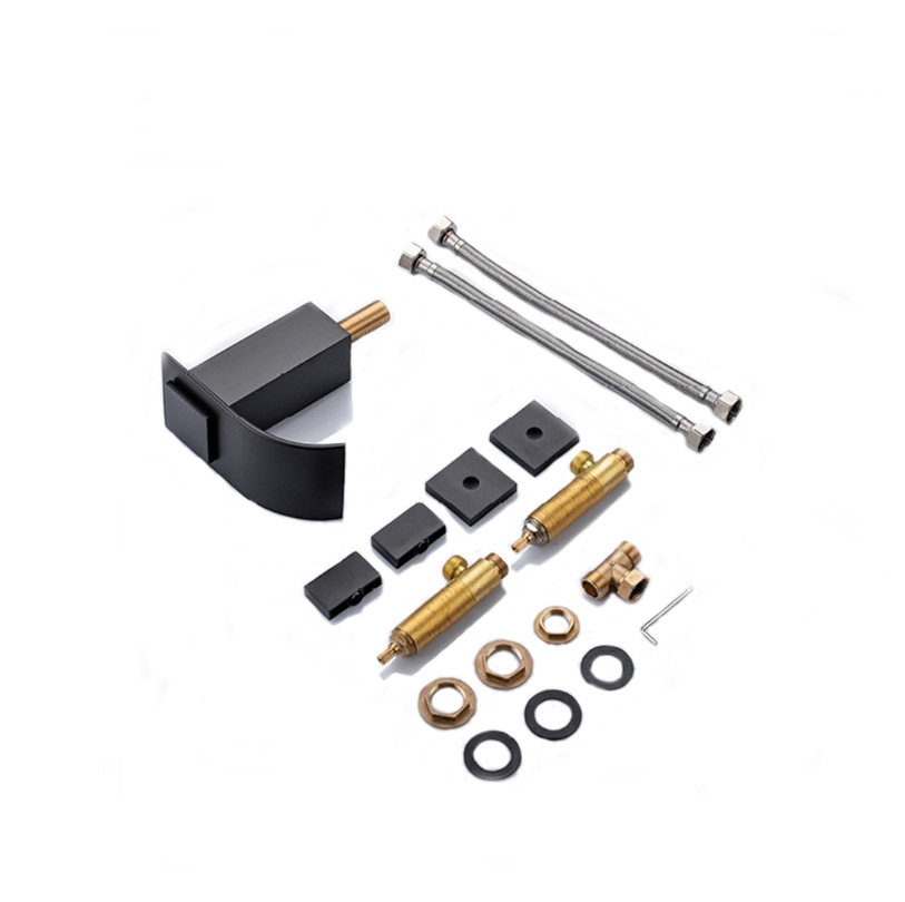 Washbasin, washbasin, split faucet, waterfall bathroom, three-hole washbasin, countertop, cold and hot faucet, three-piece set undefined