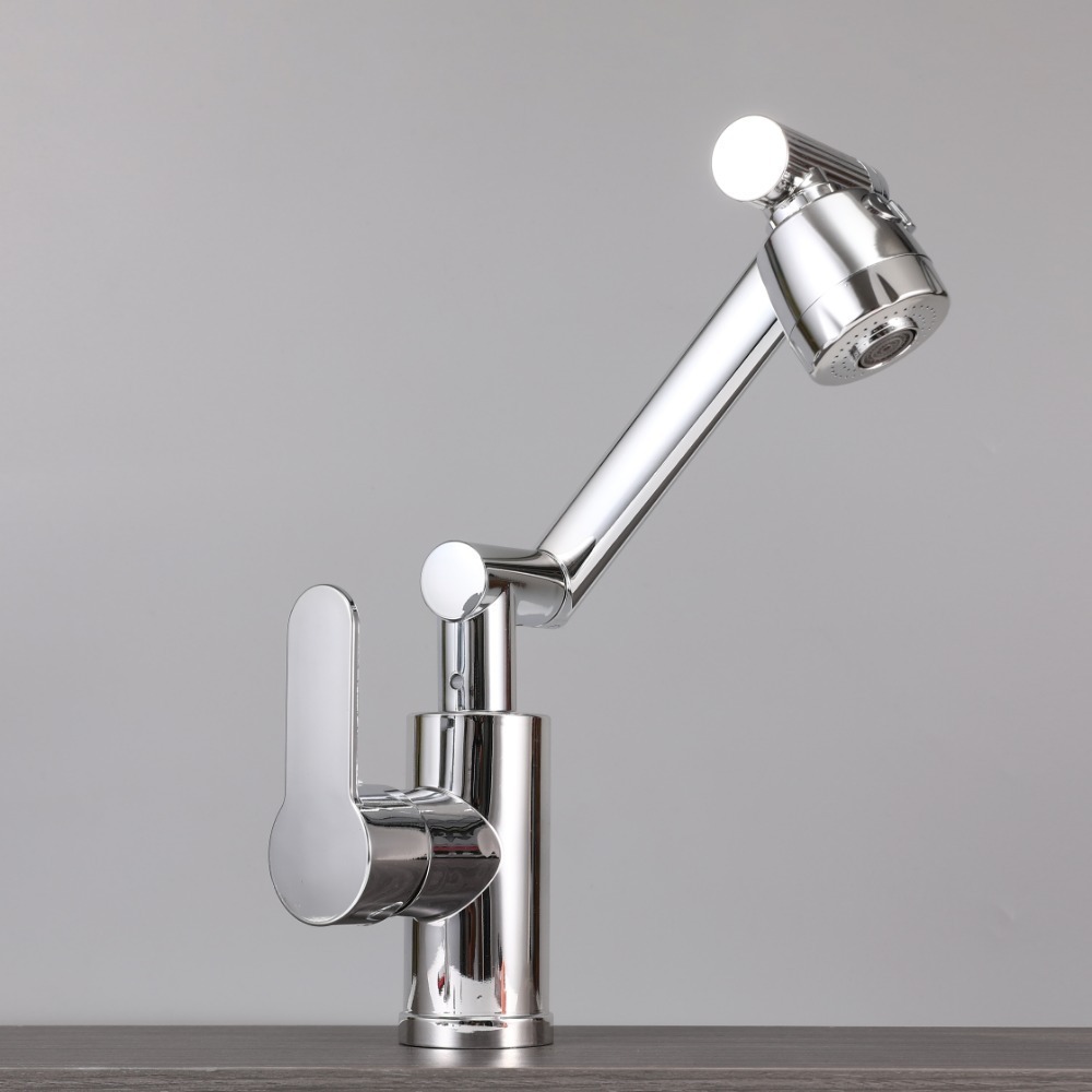 Grifos de lavabo caliente y frío, grifos de brazo robótico rotativos, cocina, baño, lavabo facial, grifos