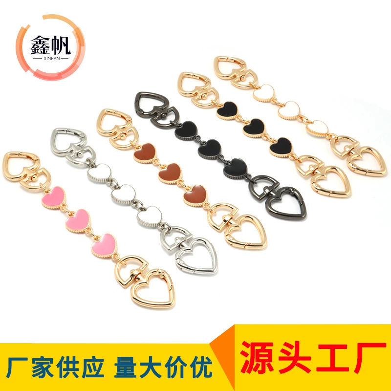 Bag, long chain, metal changeable straps on chain