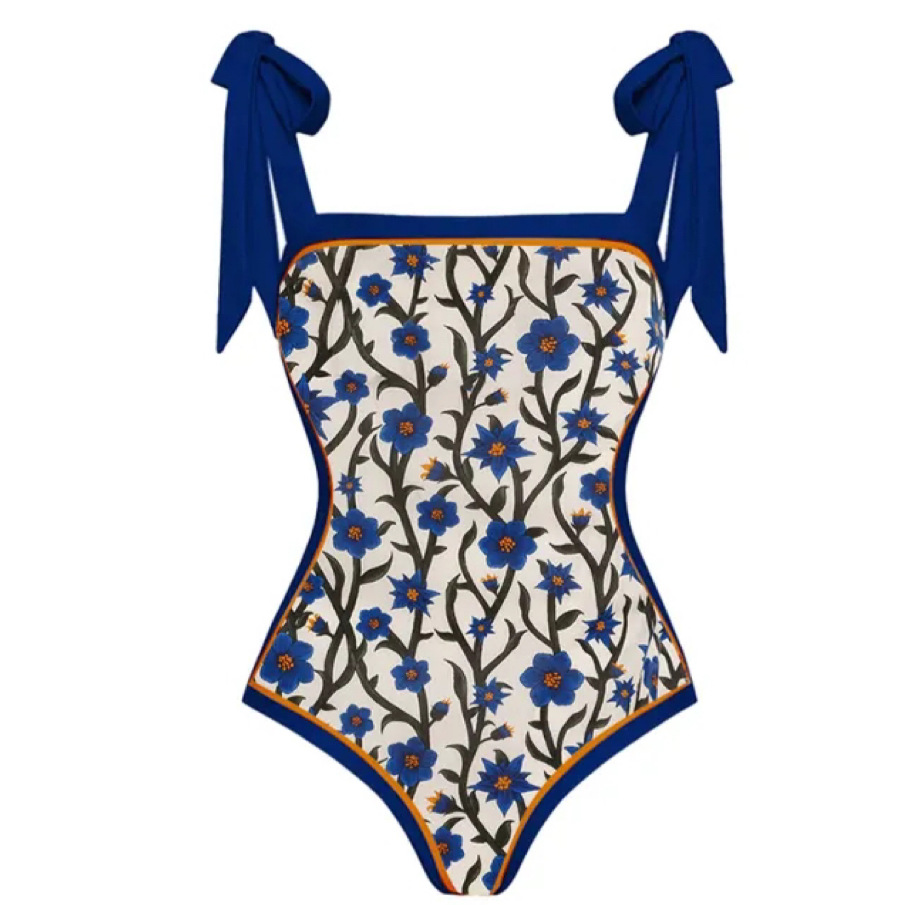 Elegant Printing One Pieces Nylon Polyester One-pieces Swimwear display picture 2