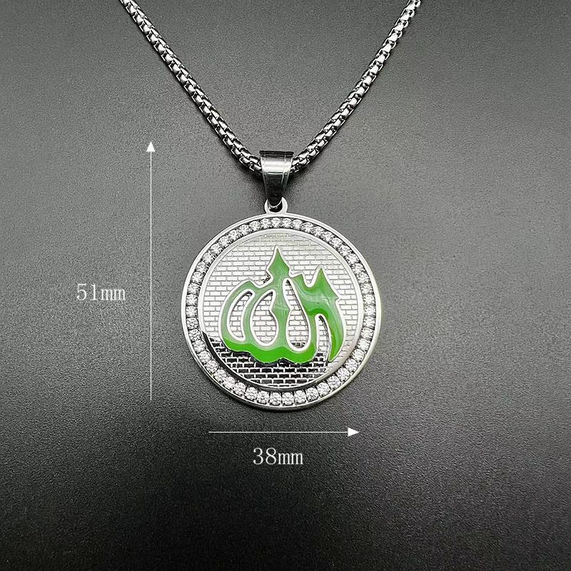 Ethnic Style Symbol Stainless Steel Plating Inlay Zircon Women's Necklace Necklace Pendant display picture 1