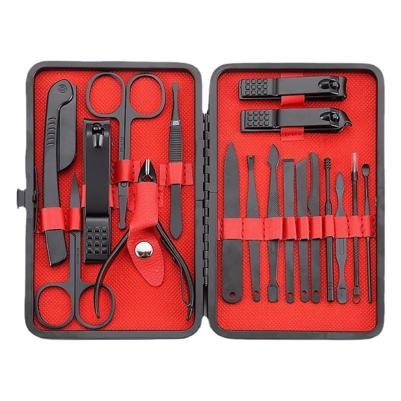 24-Piece Nail Clipper Set, Household Nail Scissors, Hand Nail Clippers, Ear Scoop, Nail Groove, Pedicure Trimmer Model