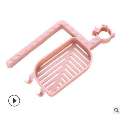 Creativo grifo del hogar estante de almacenamiento de plástico fregadero de la cocina esponja trapo drenaje rack de almacenamiento de plástico rack