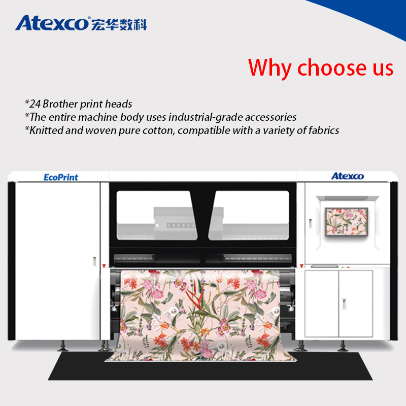 Pigment cotton textile direct to print roll to roll Atexco