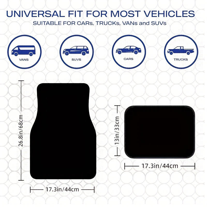 TEMU Vintage Nordic Style Car Floor Mat Carpet Four-Piece Set, Dirt-Resistant Floor Mat, Amazon TEMU Floor Mat Wholesale