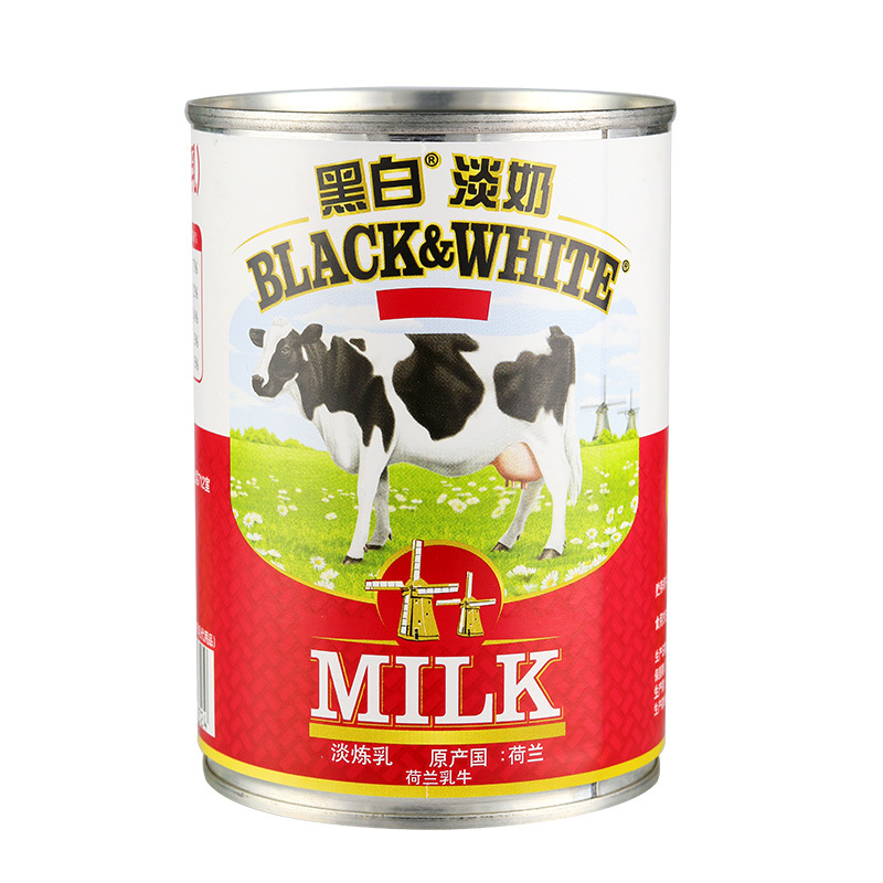 黑白全脂淡奶400g 荷兰进口淡奶淡炼乳 港式丝袜奶茶专用原料