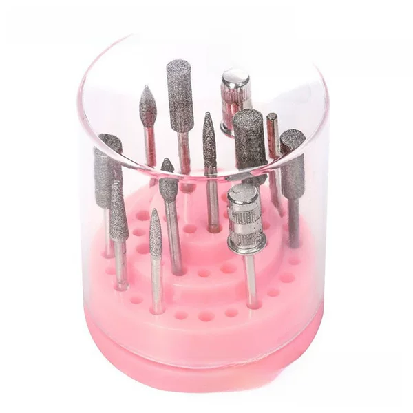 Nail polishing head storage box grinding head Jack display stand 48-hole nail polishing pen head display box multicolor