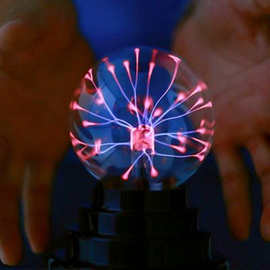 创意3寸USB静电离子球灯 魔法闪电球小夜灯 外贸感应氛围灯