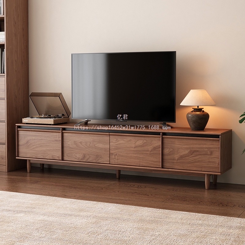 Medieval Style Solid Wood Tv Cabinet 2025 New Living Room Storage Locker Retro Tv Cabinet Coffee Table Combination