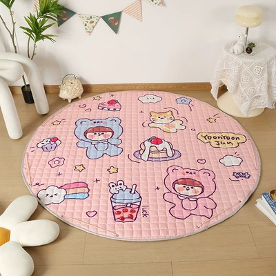 Cotton Car Storage Mat Storage Avtomobil döşəmə paspasları - cake-girl-15-m-diameter-round-storage-mat