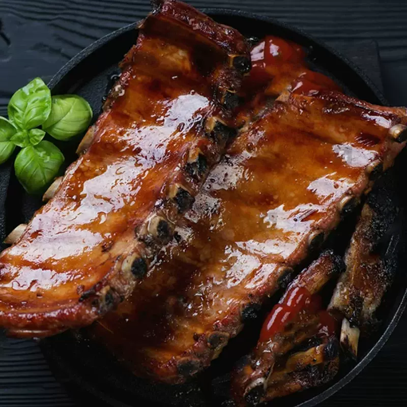 成品烧烤肋排腌制烧烤烤猪排健康排骨食品批发商家用烤猪排