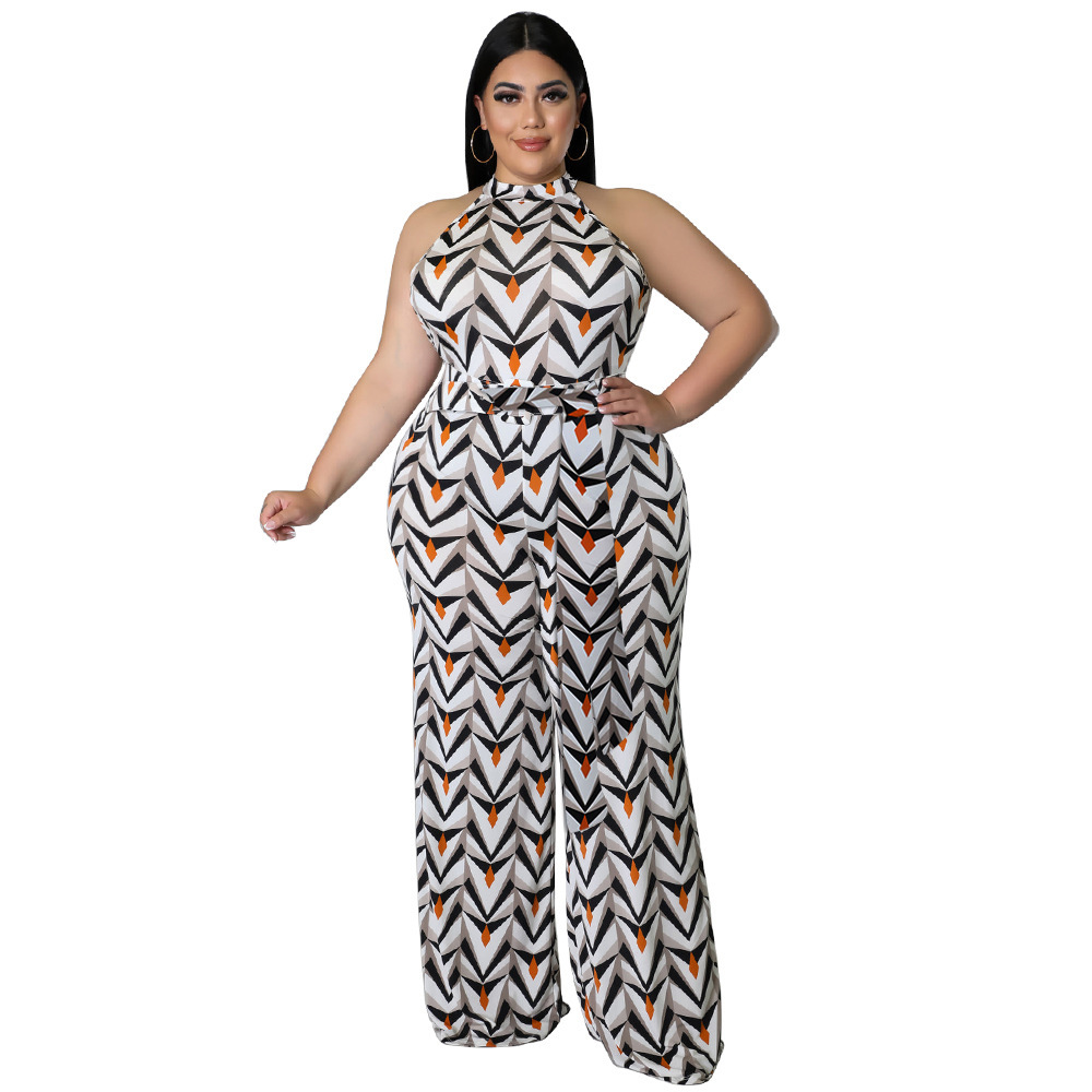 Women's Daily Vintage Style Color Block Full Length Printing Jumpsuits display picture 21