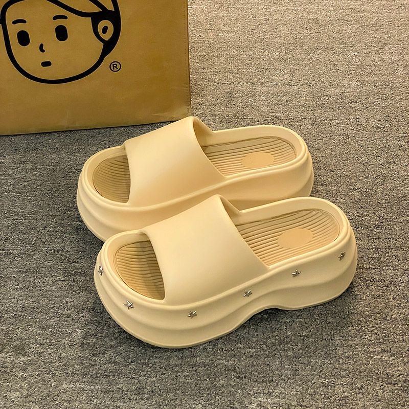 Women's Thick-soled Slippers 2025 New Spring/summer Slip-on Anti-slip Platform Outdoor Wear Beach Sandals For Women_vogvips.com