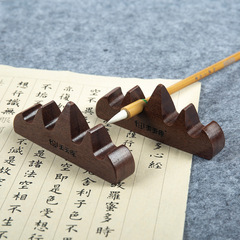 Manufacturer wholesale Sanfeng Bamboo Brush Pen Holder Stationery Wooden Retro Pen Mountain Sandalwood Wufeng Pen Holder