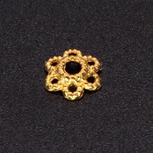 保色电镀中国风串珠定位帽盖垫片DIY合金饰品配件花托001
