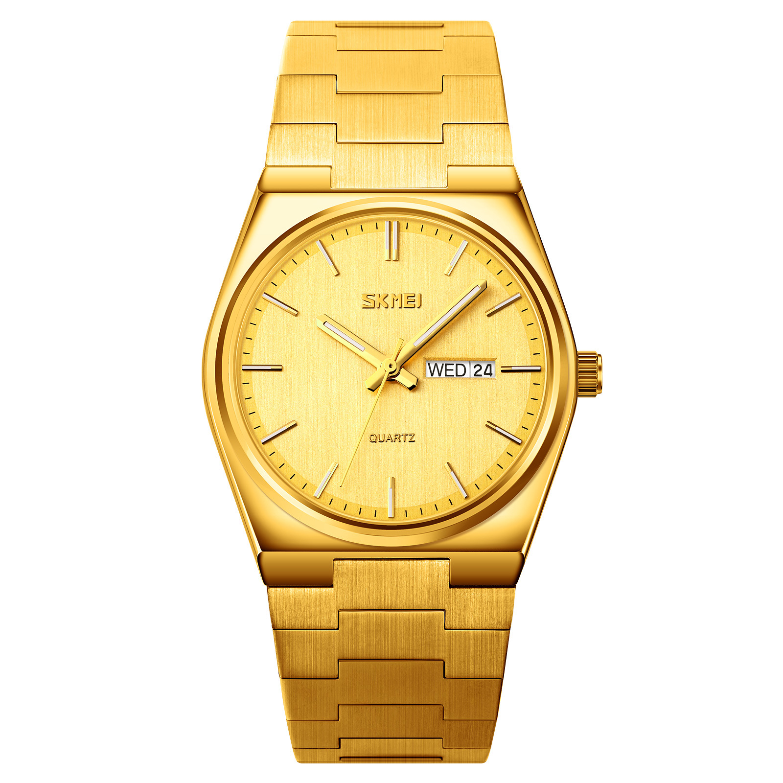 Reloj de cuarzo impermeable de alta calidad, simple reloj de acero sólido, reloj de hombre al por mayor.