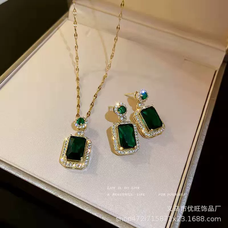Цирконий, серьги, модная серебряная игла, ретро-цепочка для ключницы, комплект, серебро 925 пробы