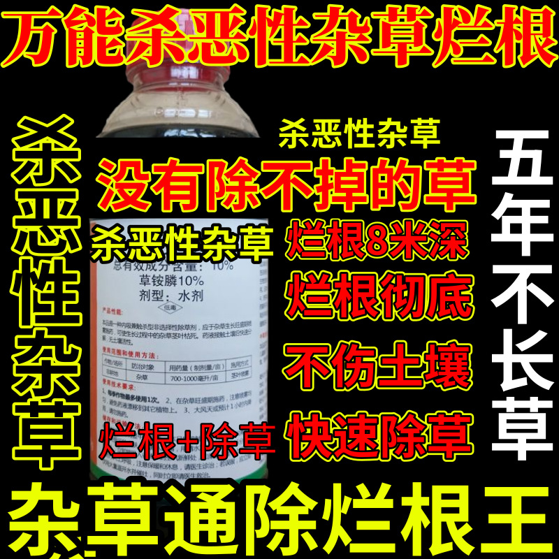 万能杀恶性杂草烂根精草铵膦铵盐杀恶性杂草除草剂烂根剂杀草王