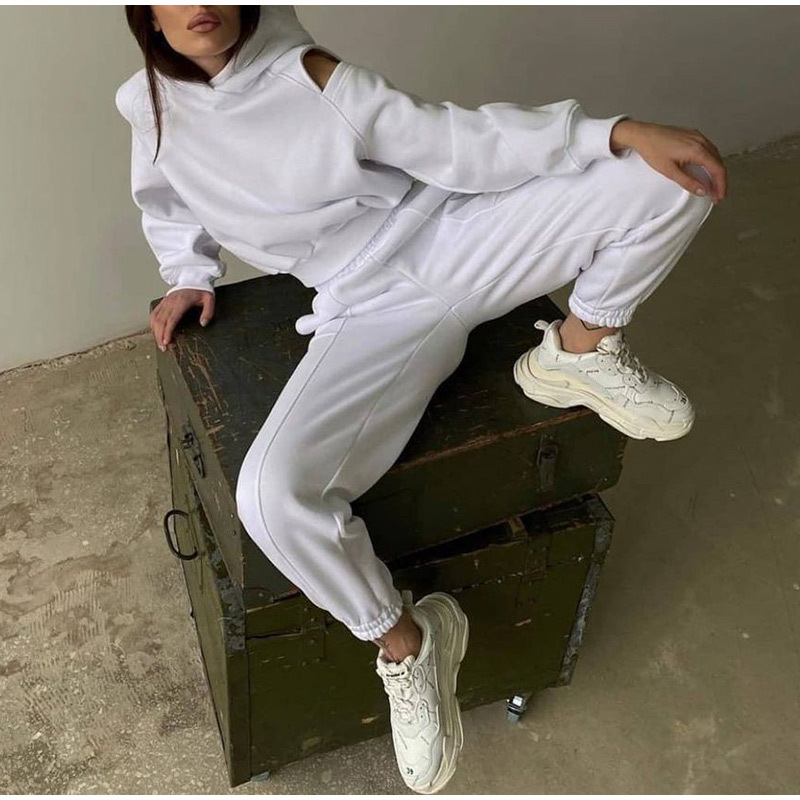 Versatile Women's Fleece-lined Long-sleeve Shorts Set For Spring_voghion.com